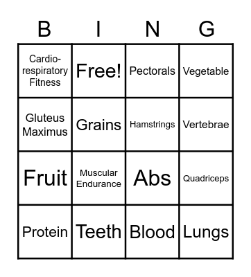 Providence Health Bingo Card