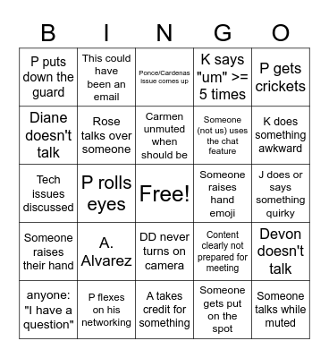 Whoomp, There It Is Bingo Card