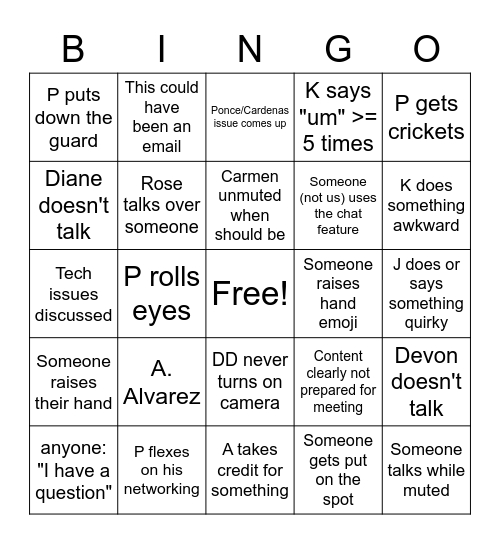 Whoomp, There It Is Bingo Card