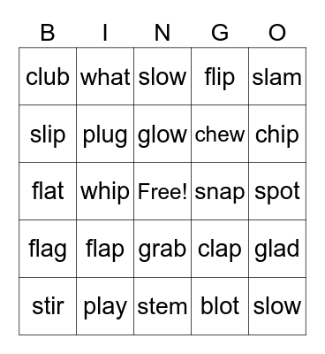 CCVC Bingo Card