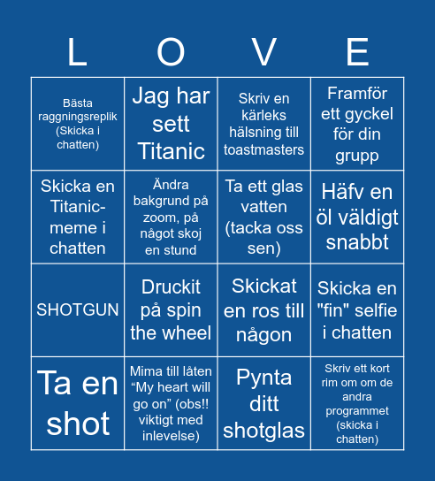 MT <3 GDK Bingo Card