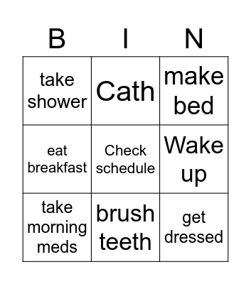Morning Bingo Card