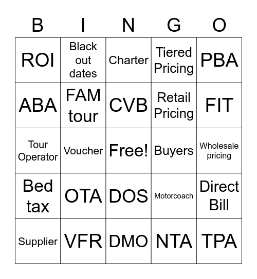 LINGO BINGO Card