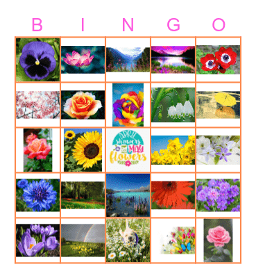 April Showers Bring May Flowers Bingo Card