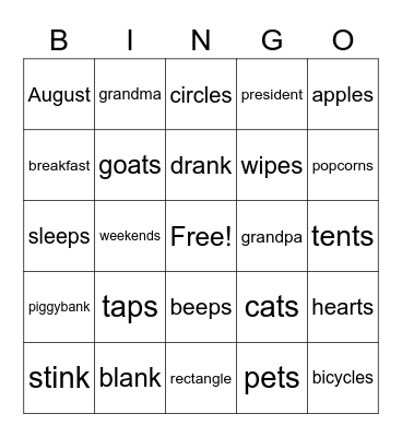 FCB Bingo Card