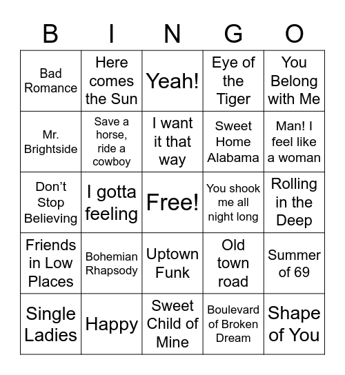 Bingo: Round 1 Bingo Card