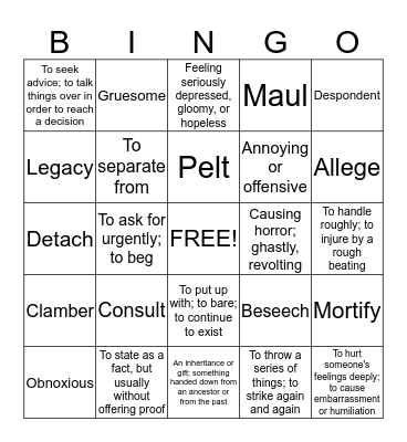 14C-Scarface Bingo Card