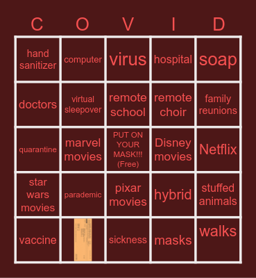 COVID-19 Bingo Card