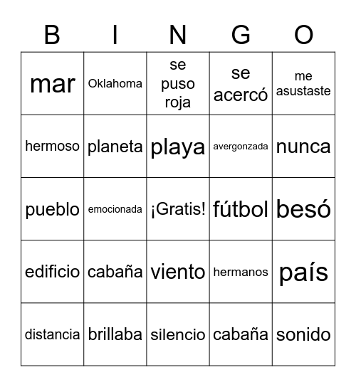 La Llorona- Capítulo 8 Bingo Card