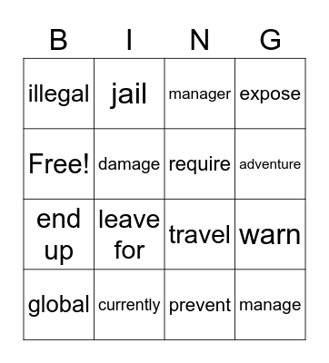 BK4U3 Strange laws Bingo Card