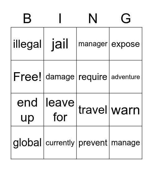 BK4U3 Strange laws Bingo Card