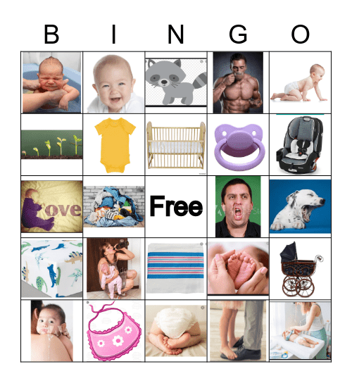 Erica's Baby Shower Bingo Card