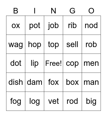 Sounds Fun Bingo Card