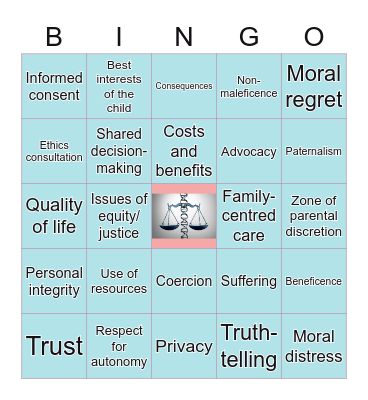 Ethical Bingo Card