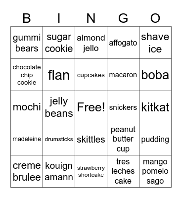 Becky's Birthday Bingo Card