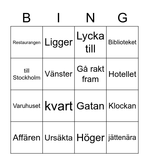 Del 6 Bingo Card