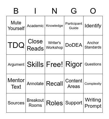 CSI BINGO Card