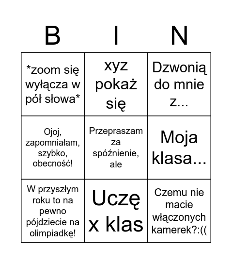 Edyta Osuch Bingo Card