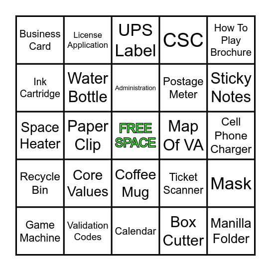 CSC BINGO Card