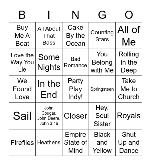 The 10s Bingo Card