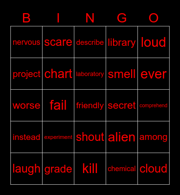 VN2 Bingo Card