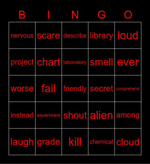 VN2 Bingo Card