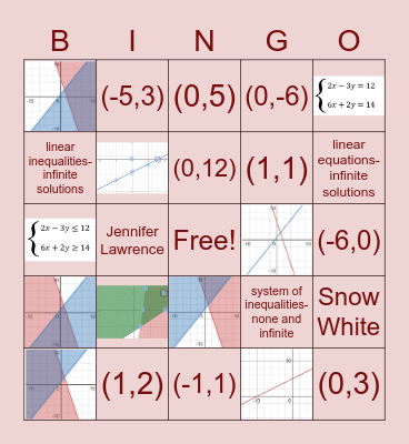 All about the lines Bingo Card