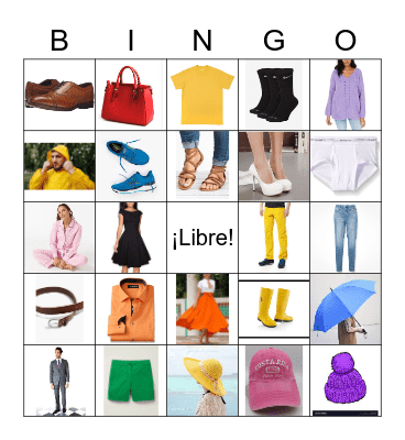 LA ROPA- Sra. Leonardo Bingo Card