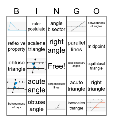 Geometry Bingo Card