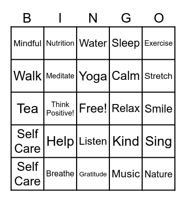 STAFF APPRECIATION WEEK 2021 Bingo Card