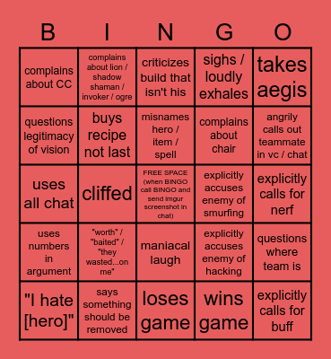 BRADLEY BINGO Card