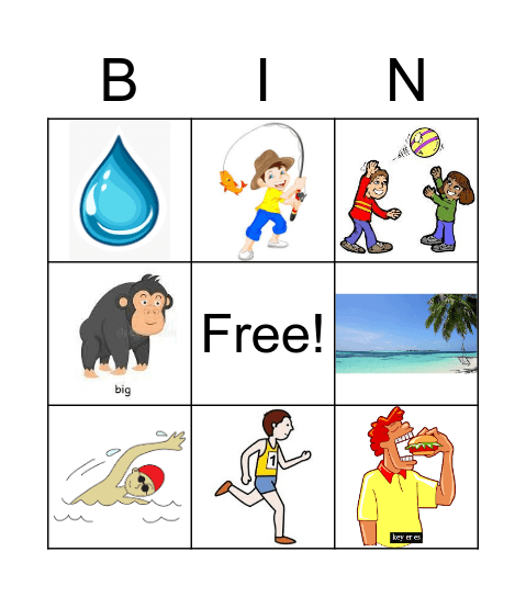 9-Los movimientos 4to grado Bingo Card