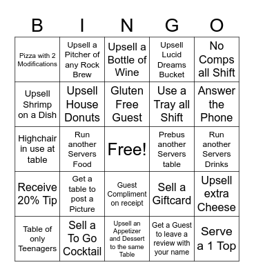 Server BINGO Card