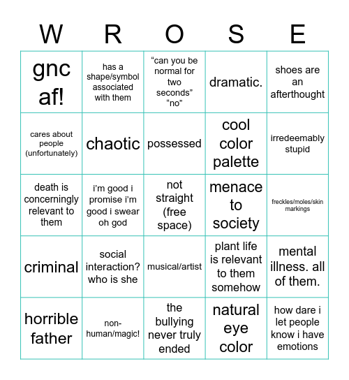 i cause problems on purpose bingo Card