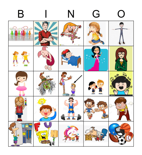 Les Adjectifs - Images Bingo Card