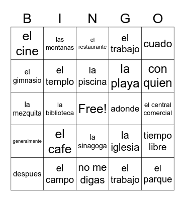 bingo Card