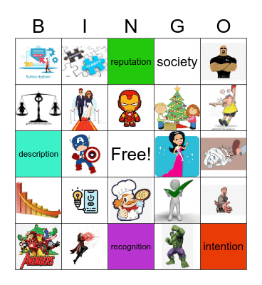 Word endings: -ty, -ity, -tion Bingo Card