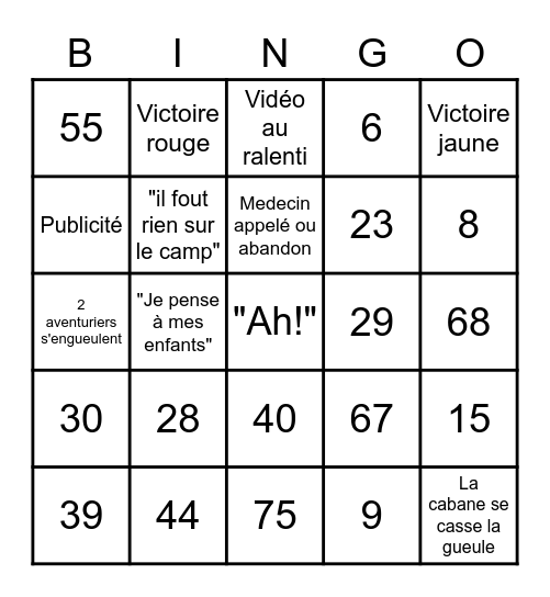 Number Bingo 1-75 Bingo Card