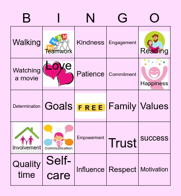 Family Engagement Bingo Card