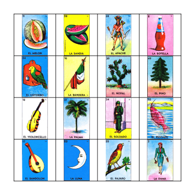 Loteria Bingo Card