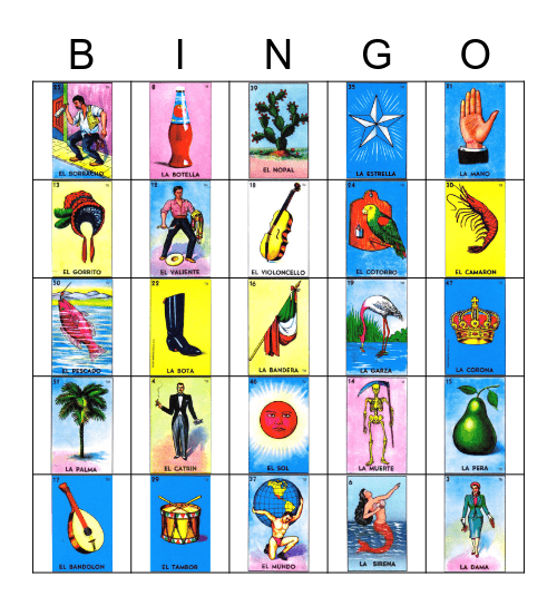 Loteria - Adelante Bingo Card