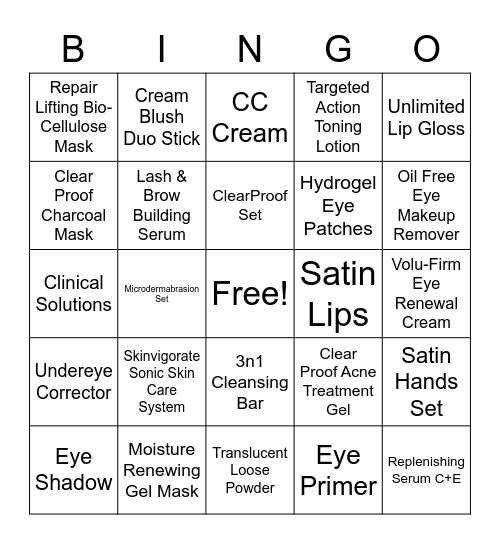 Mary Kay BINGO - April 2021 Bingo Card