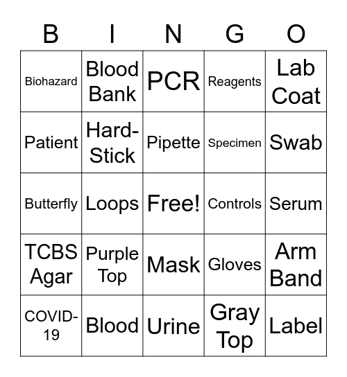 Lab Week 2021 Bingo Card