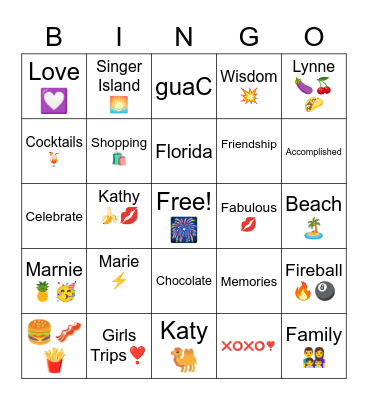 SEXY LADY BINGO❣️ Bingo Card