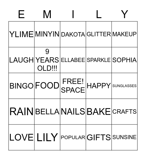 Bingo Card