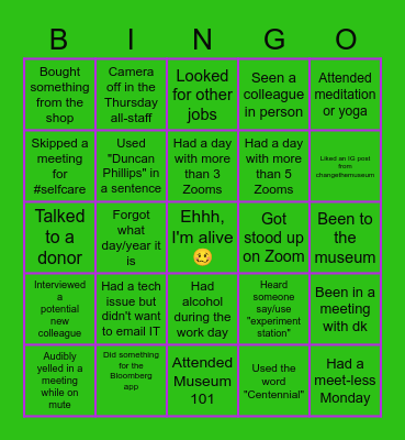 This Week @ TPC Bingo Card