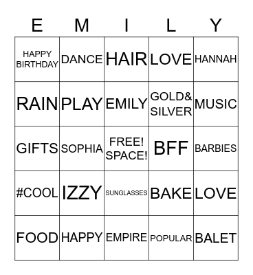 Bingo Card