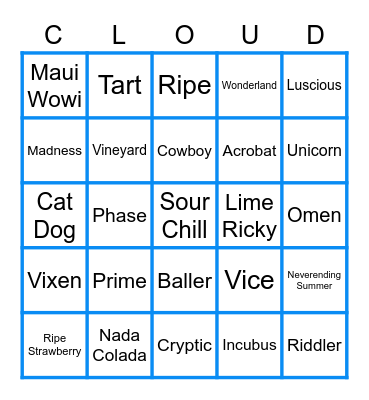 Bonfire Bingo! Bingo Card