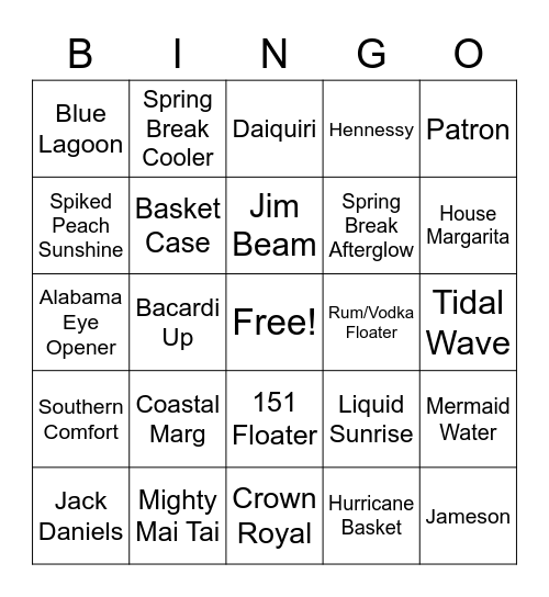 Shrimp Basket Bingo Card