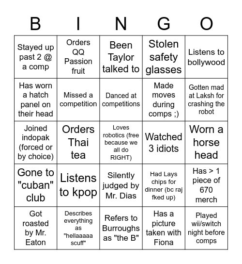 Robobingo Card